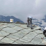 Fixing a slate roof